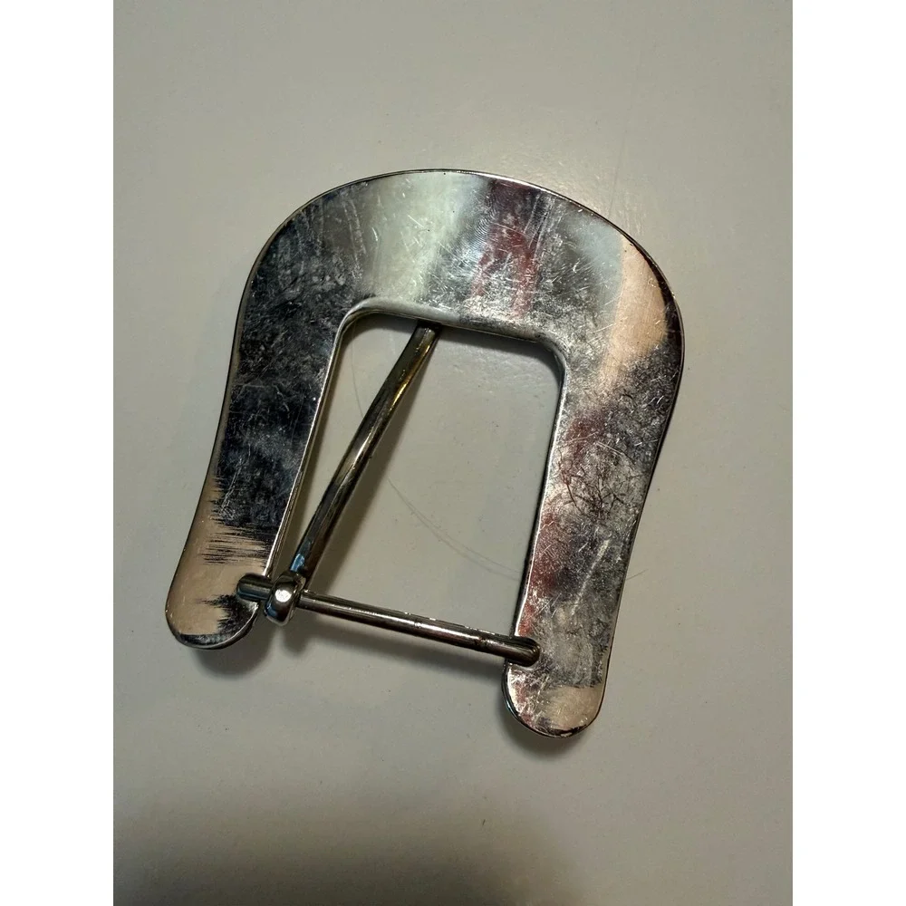 Western Silver Floral Engraved Rhinestone Belt Buckle and Keeper Set Replacement